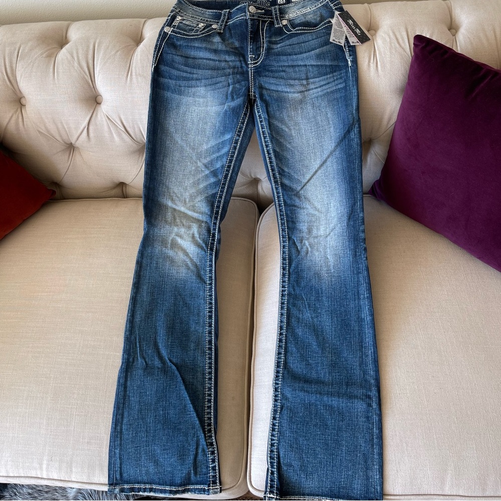 Miss Me -Chloe Boot cut jeans. Women size 28” waist with 34” inseam